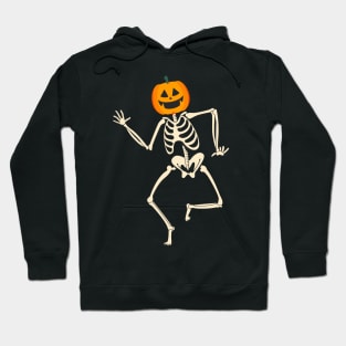 Dancing Funny Skeleton Jack O Lantern Hoodie